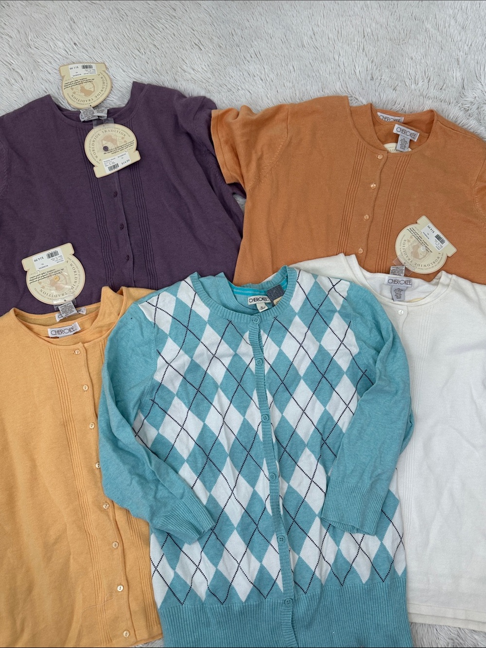 🥕 Bundle of 5 Cherokee Cardigan Sweater Sets Size L/XL